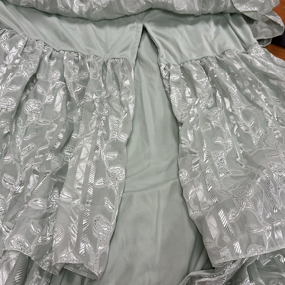 Lulu’s Pale Sage Tiered Corset Evening Gown - Picture 12 of 12